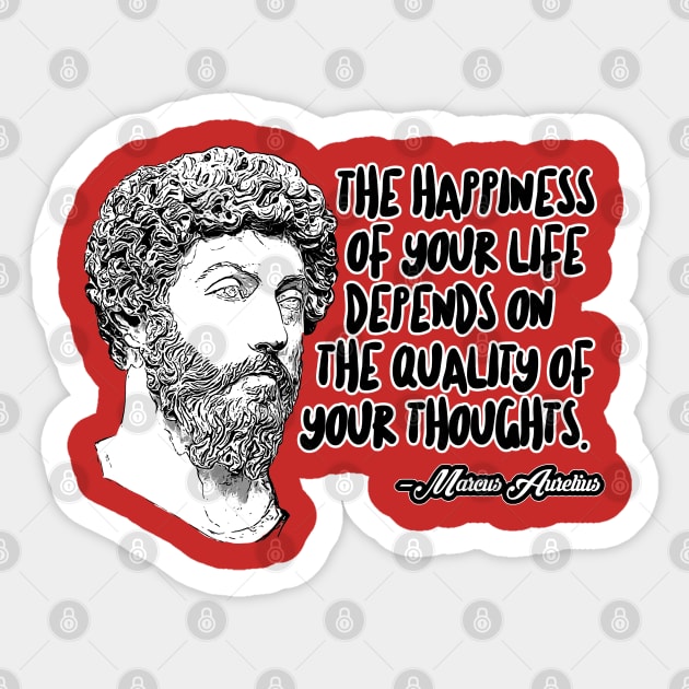 Marcus Aurelius Philosophy Statement Design Sticker by DankFutura